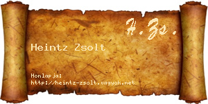 Heintz Zsolt névjegykártya